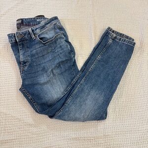 DKNY Mercer Skinny Fit Jeans Men's 33x30 Dark Wash Minimal Streetwear Clean Boy